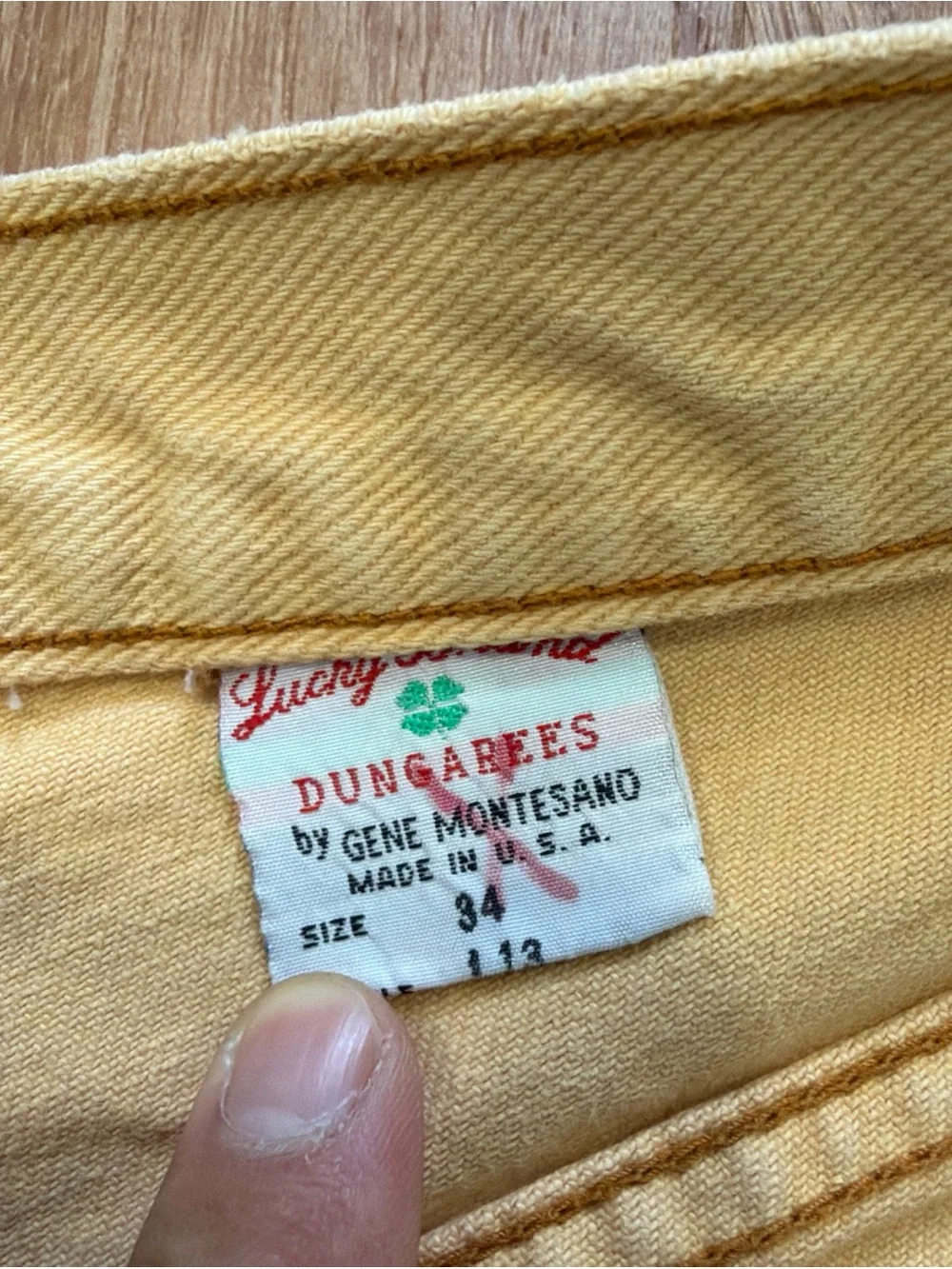 Vintage Lucky Brand Dungarees By Gene Montesano Jeans Mens Relaxed Fit USA Made